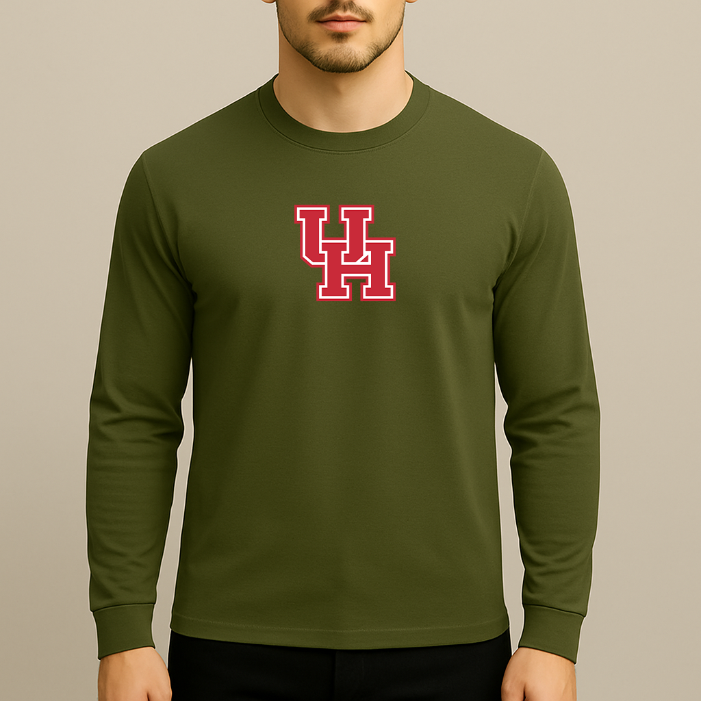 Men's Houston Cougars Logo Long Sleeve T-Shirt