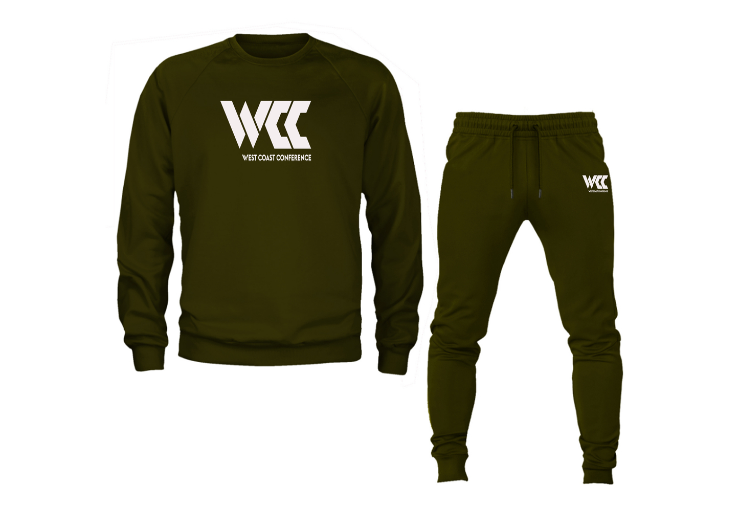 Men's West Coast Conference Crewneck Sweatshirt Joggers Suit