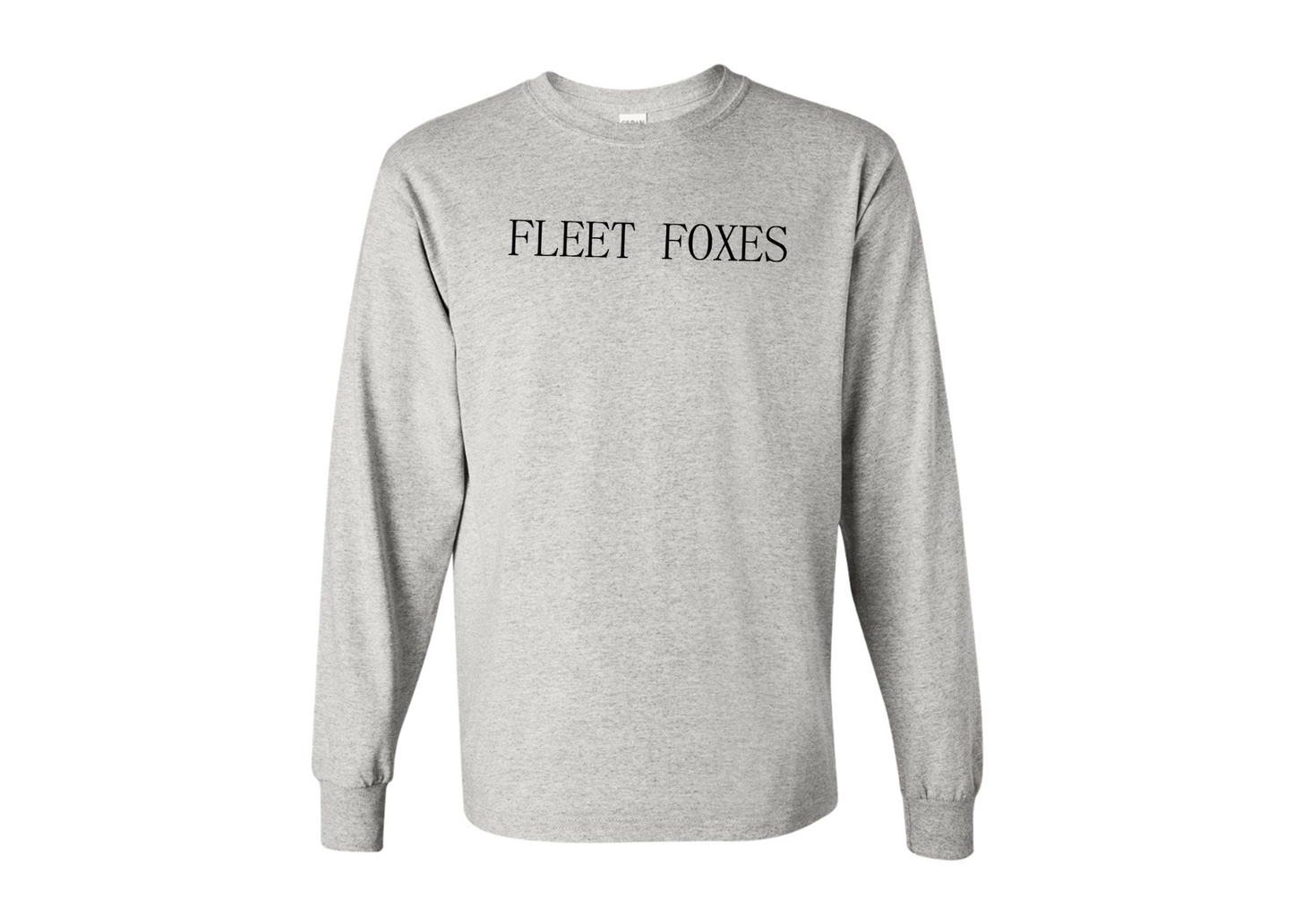 Men's Fleet Foxes Logo Gildan Heavy Cotton Long Sleeve T-Shirt