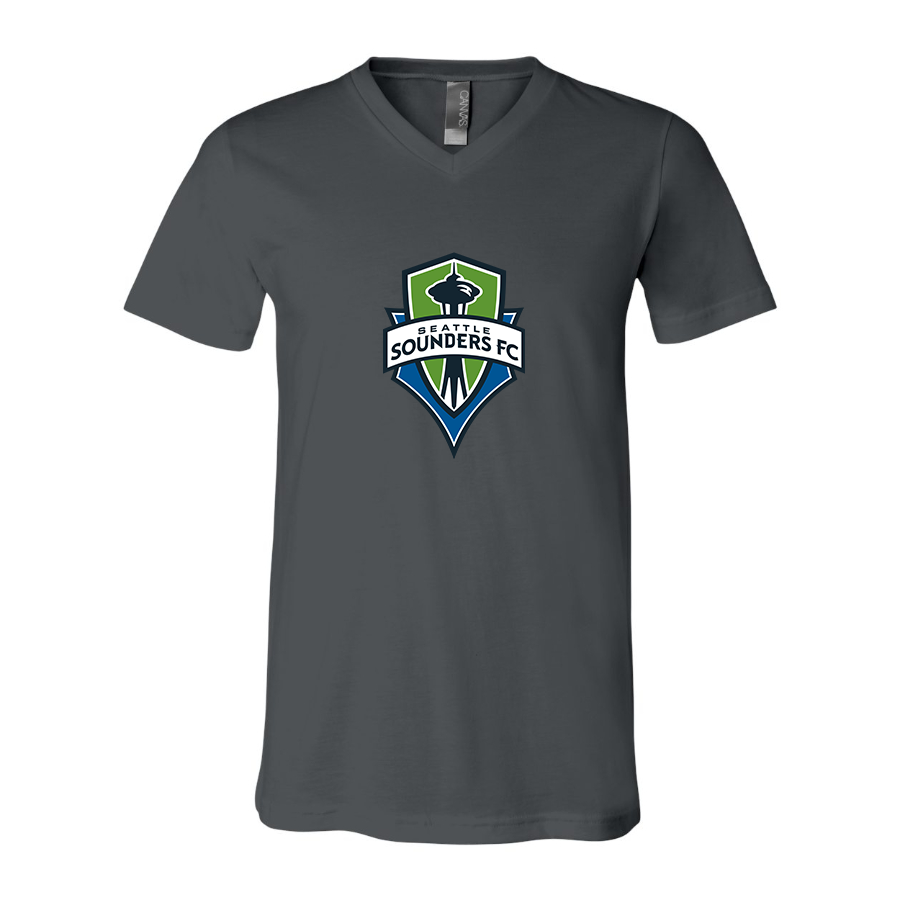 Men’s  Seattle Sounders FC - BELLA + CANVAS - Jersey V-Neck Tee - 3005