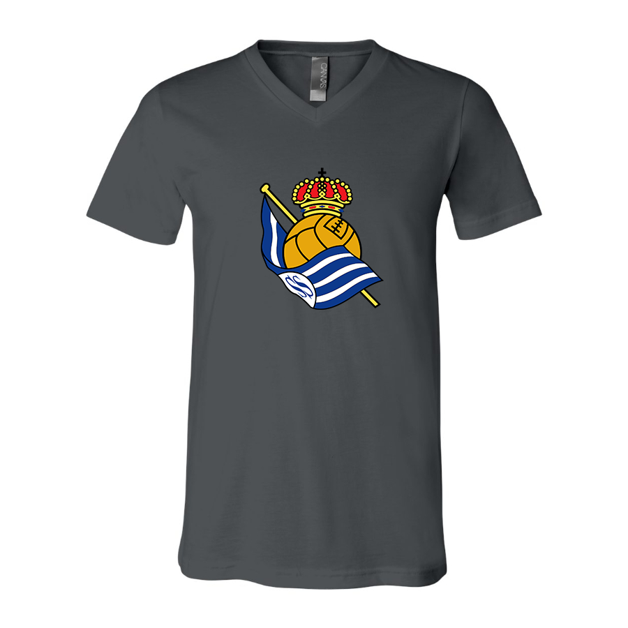 Men’s  Real Sociedad FC  - BELLA + CANVAS - Jersey V-Neck Tee - 3005