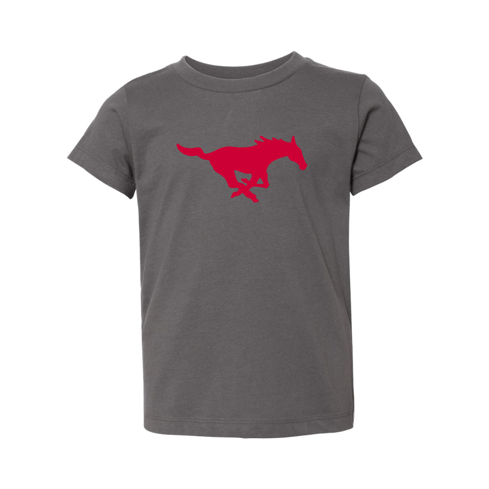 SMU Mustangs Logo BELLA  CANVAS Toddler Jersey Tee