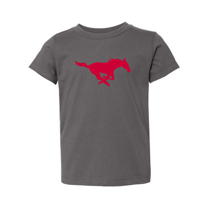 SMU Mustangs Logo BELLA  CANVAS Toddler Jersey Tee