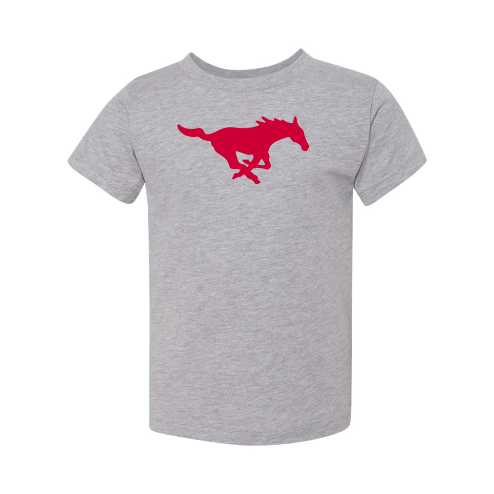 SMU Mustangs Logo BELLA  CANVAS Toddler Jersey Tee
