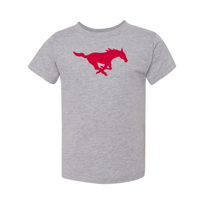 SMU Mustangs Logo BELLA  CANVAS Toddler Jersey Tee