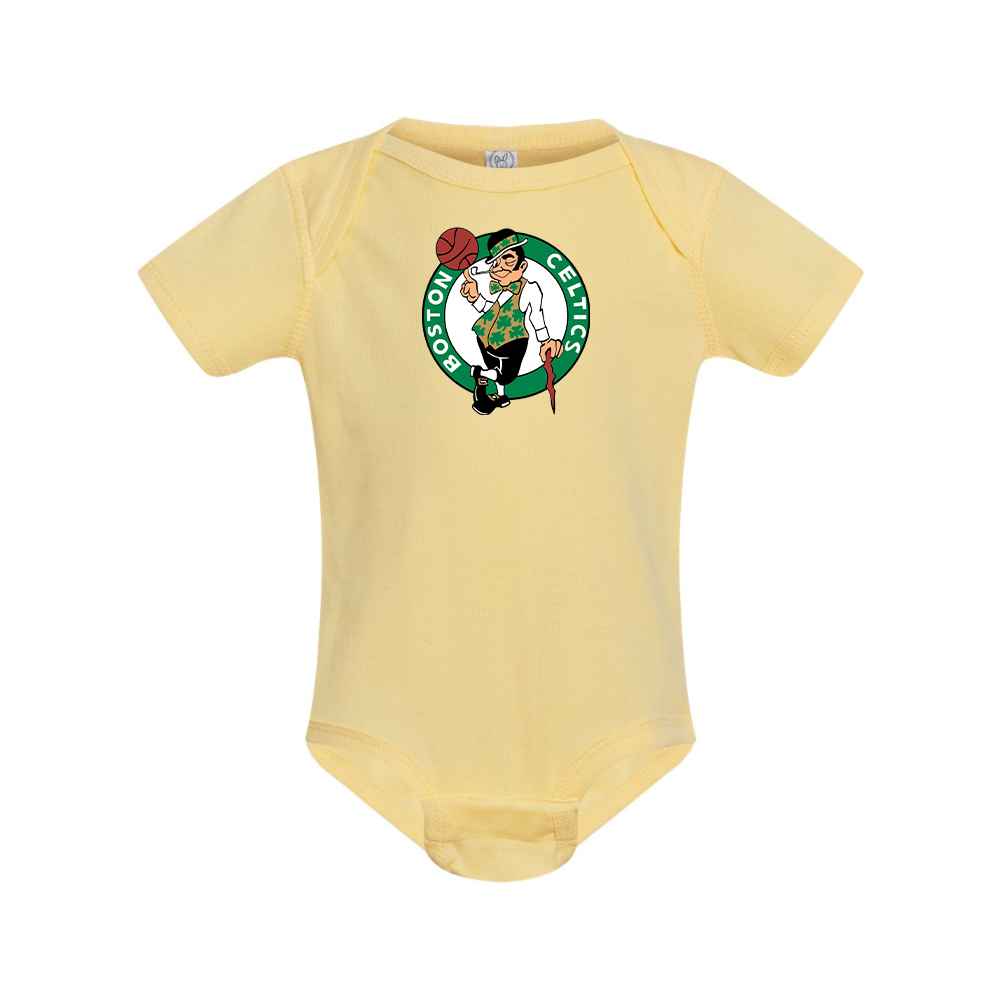 Boston Celtics Logo Rabbit Skins Infant Baby Rib Bodysuit