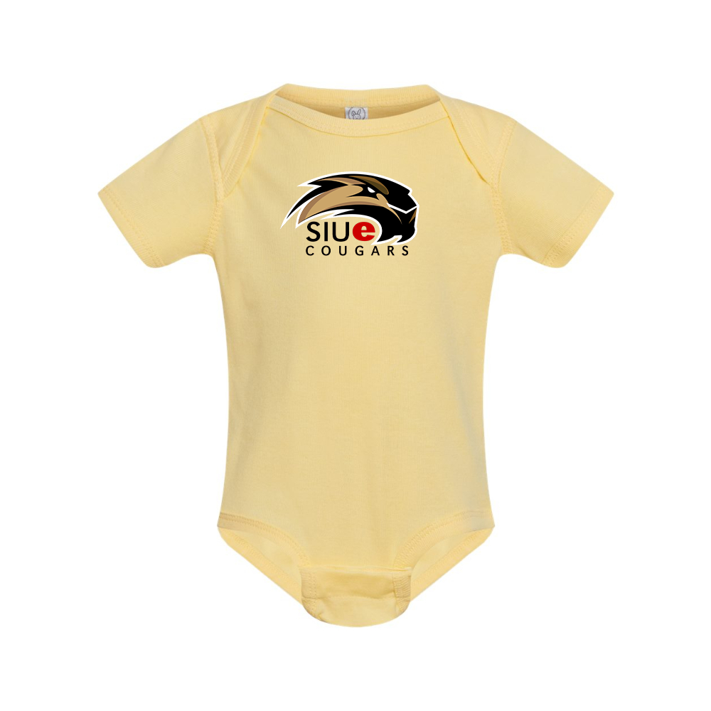 SIU Edwardsville Cougars Logo  Rabbit Skins Infant Baby Rib Bodysuit