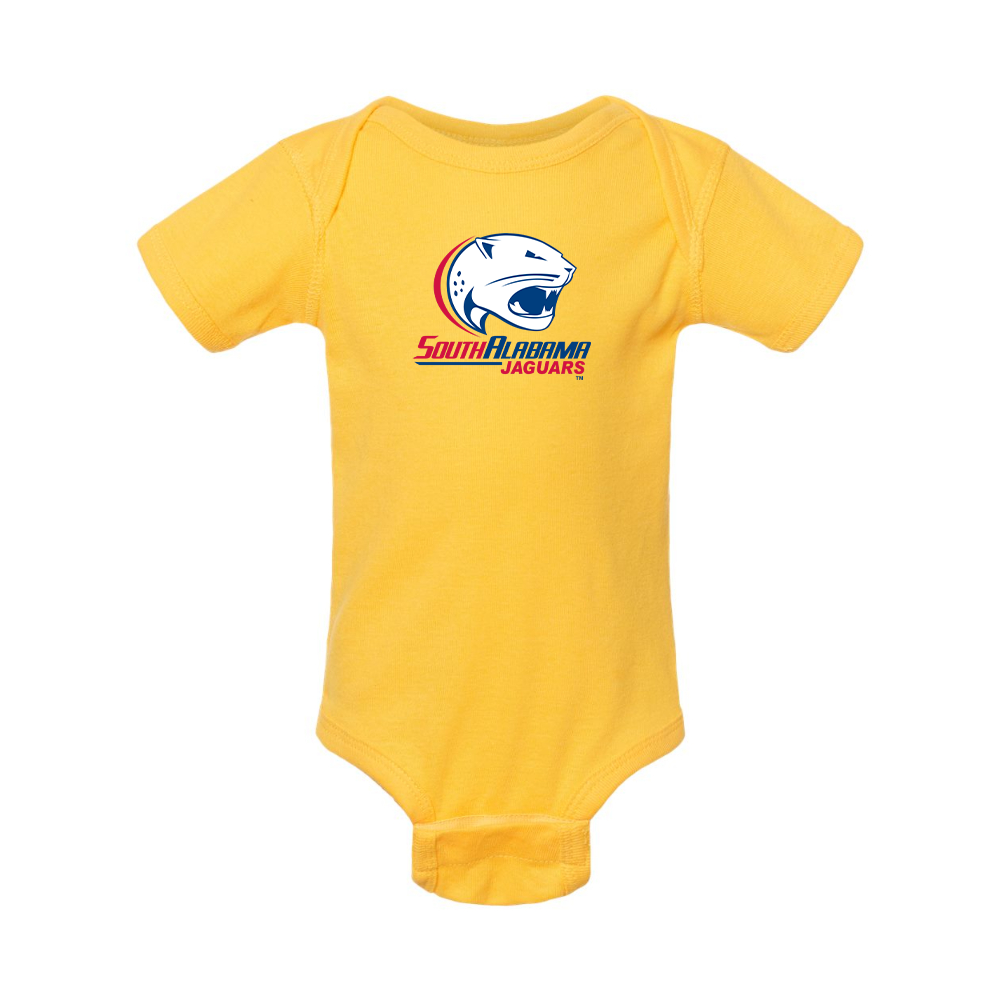South Alabama Jaguars Logo  Rabbit Skins Infant Baby Rib Bodysuit