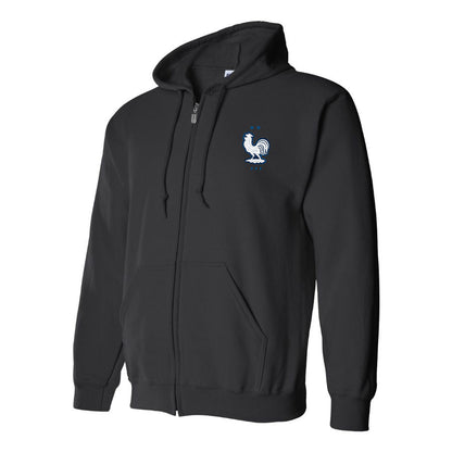 Men's France National Soccer Team Zipper Hoodie