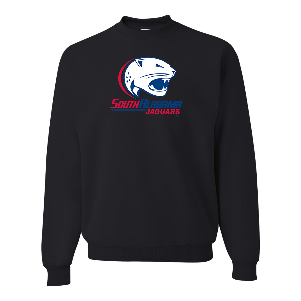 Men's South Alabama Jaguars Logo JERZEES NuBlend Crewneck Sweatshirt