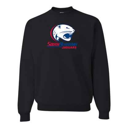Men's South Alabama Jaguars Logo JERZEES NuBlend Crewneck Sweatshirt