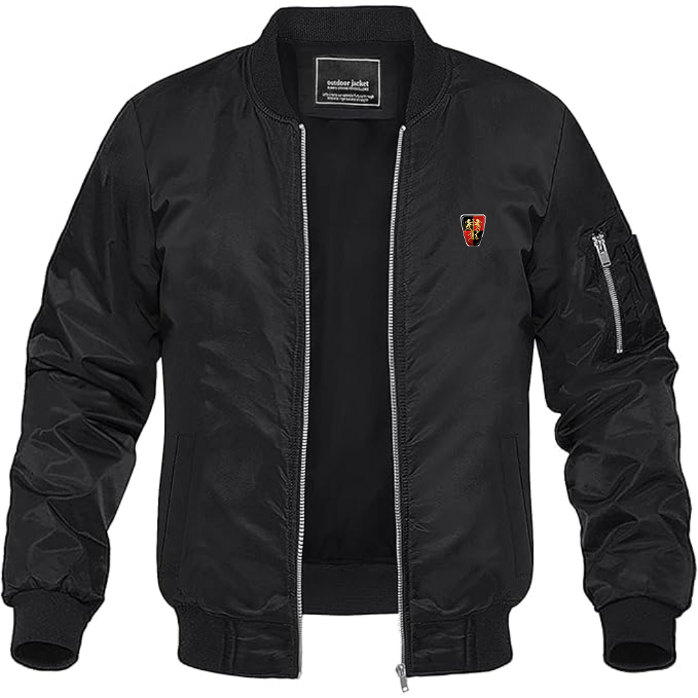 Men's Roewe Logo Lightweight Bomber Jacket Windbreaker Softshell Varsity Jacket Coat