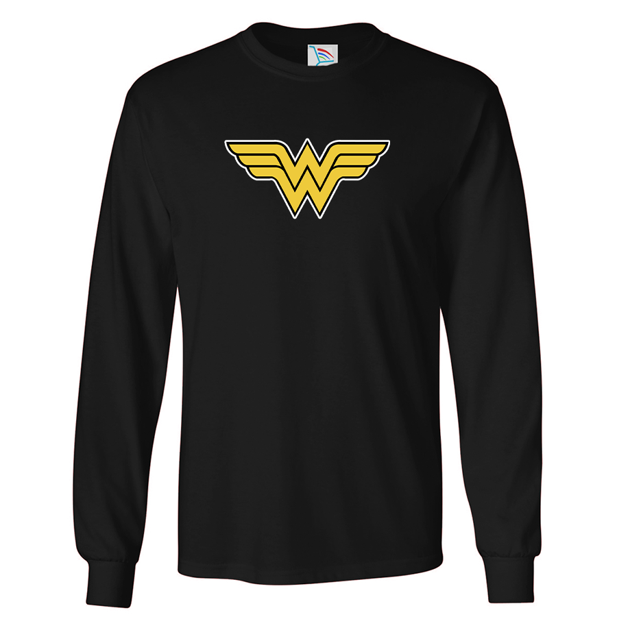 Youth Kids Wonder Woman Superhero Long Sleeve T-Shirt