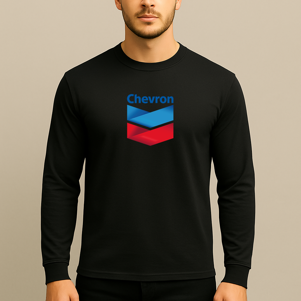 Men's Chevron Gas Station  Long Sleeve T-Shirt