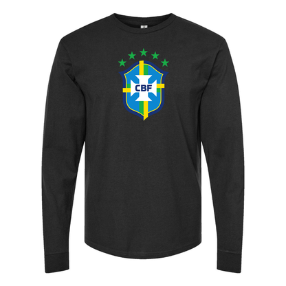 Men's Brazil National Soccer Team Long Sleeve T-Shirt