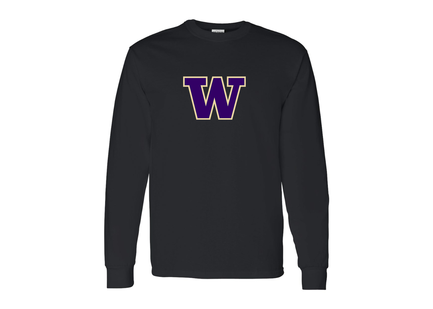 Men's Washington Huskies Gildan Heavy Cotton Long Sleeve T-Shirt
