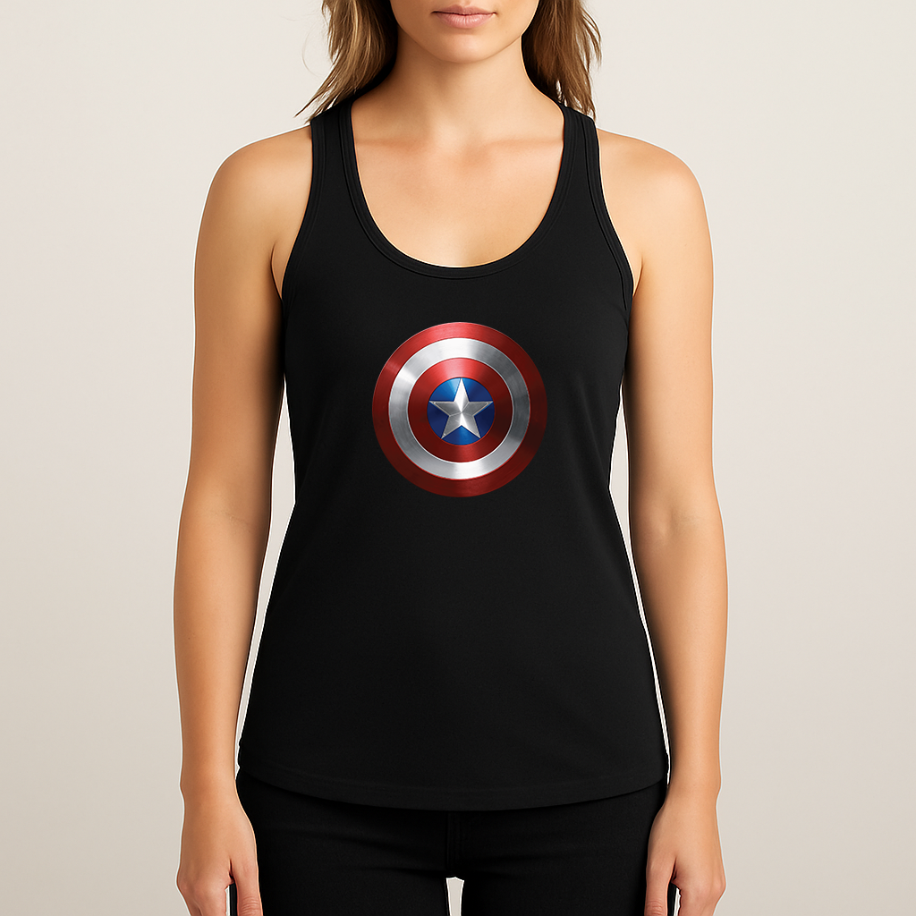 Women's Captain America Racerback Tank Top