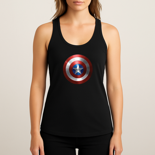 Women's Captain America Racerback Tank Top