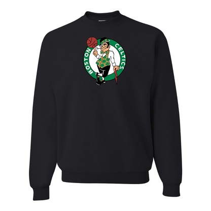 Men's Boston Celtics Logo  JERZEES NuBlend Crewneck Sweatshirt