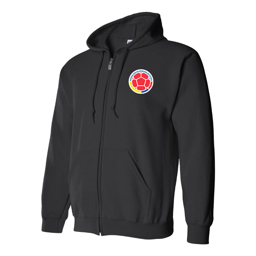 Men's Colombia National Soccer Team Zipper Hoodie