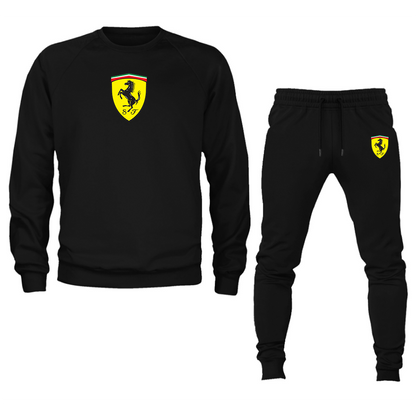 Men’s Ferrari Motorsport Car Crewneck Sweatshirt Joggers Suit