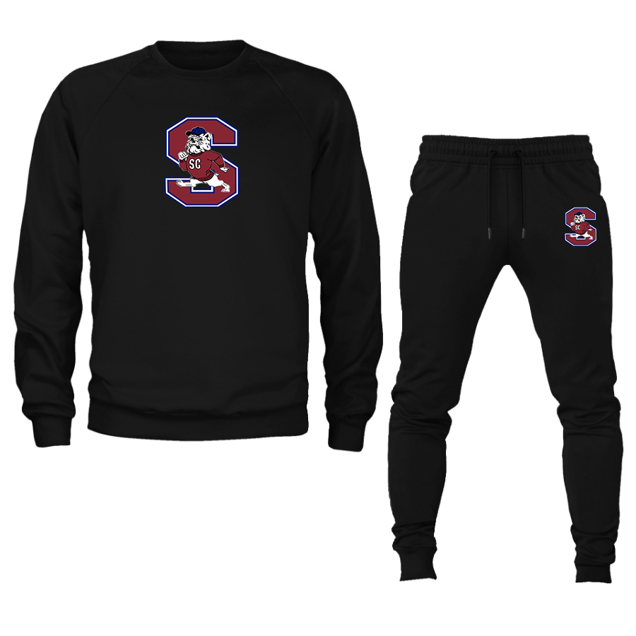 Men's South Carolina State Bulldogs Logo Crewneck Sweatshirt Joggers Suit