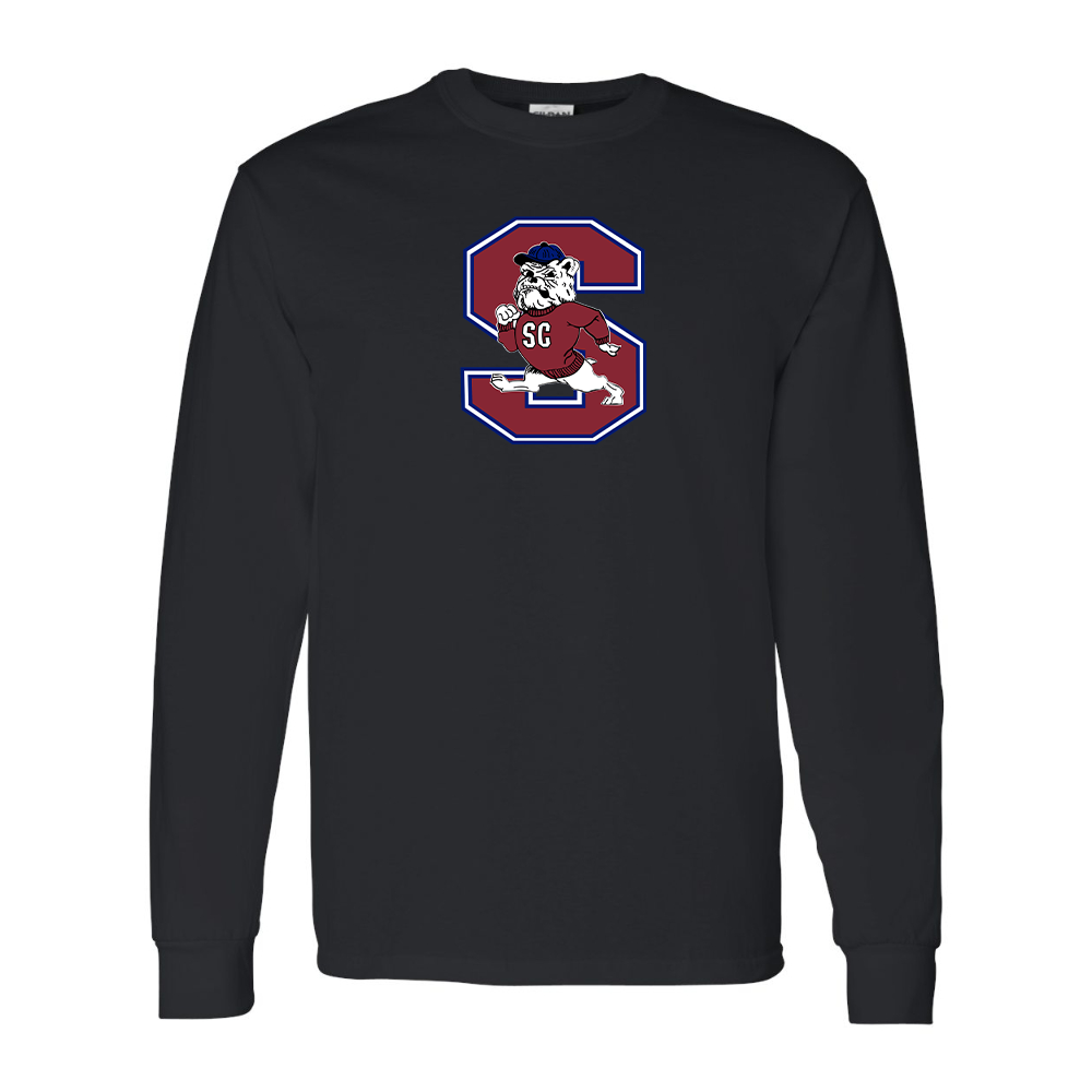 Men's South Carolina State Bulldogs Logo Gildan Heavy Cotton Long Sleeve T-Shirt