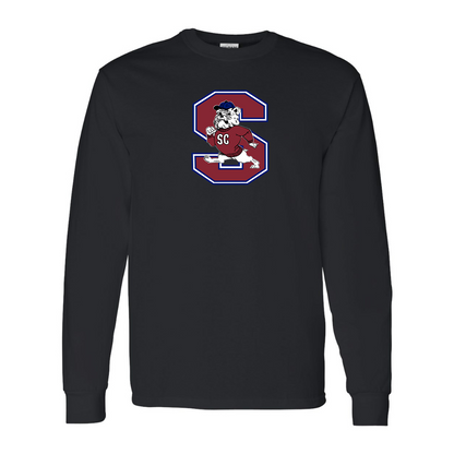 Men's South Carolina State Bulldogs Logo Gildan Heavy Cotton Long Sleeve T-Shirt