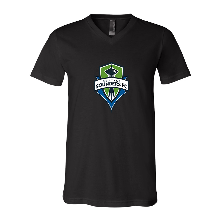 Men’s  Seattle Sounders FC - BELLA + CANVAS - Jersey V-Neck Tee - 3005