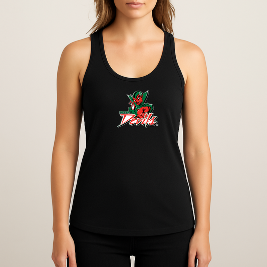 Women's MVSU Delta Devils Logo Next Level Ideal Racerback Tank