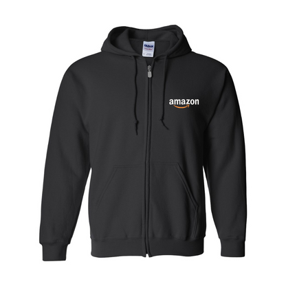 Men's Amazon Logo Gildan  Heavy Blend Full Zip Hooded Sweatshirt