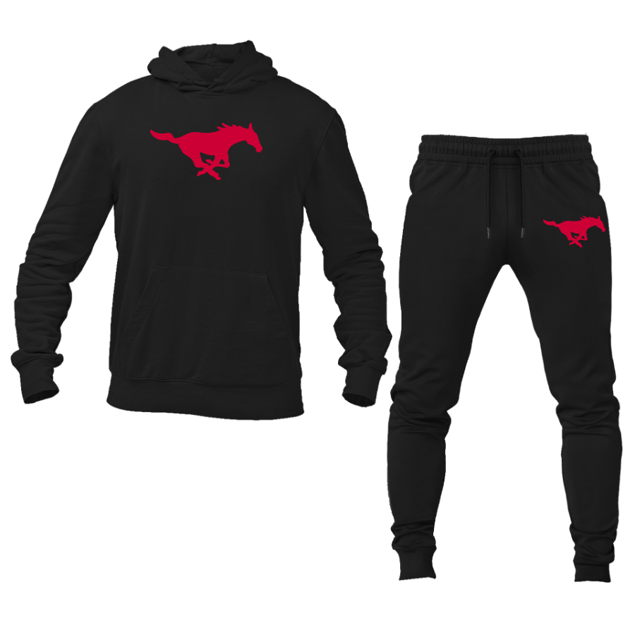 Men's SMU Mustangs Logo Hoodie Joggers Set