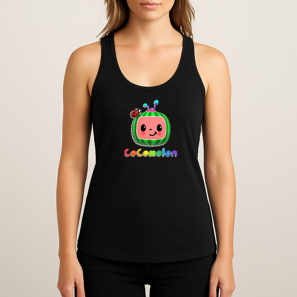 Women's Cocomelon Cartoon Racerback Tank Top