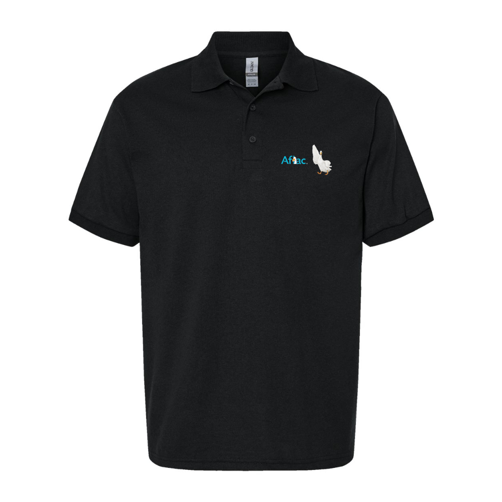 Men's Aflac Logo and Duck Gildan Dry Blend Jersey Polo