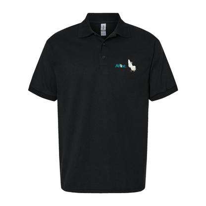 Men's Aflac Logo and Duck Gildan Dry Blend Jersey Polo