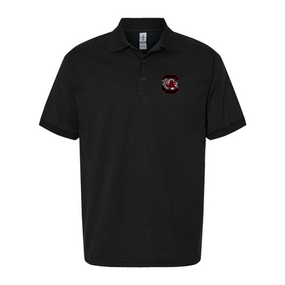 Men's South Carolina Gamecocks Logo Gildan Dry Blend Jersey Polo