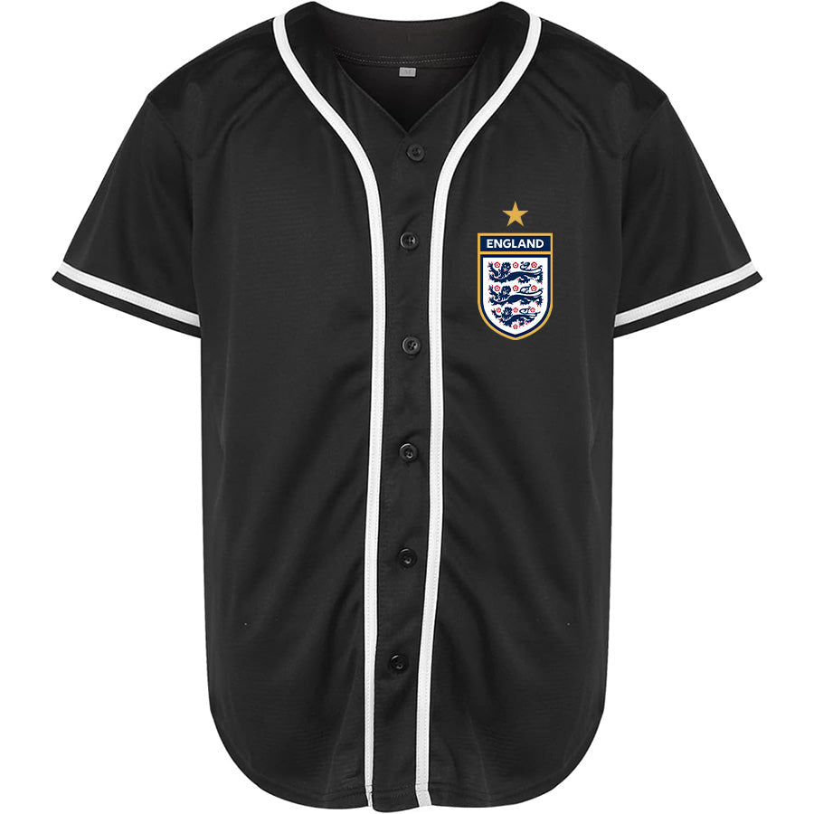 Men's England National Soccer Team Baseball Jersey