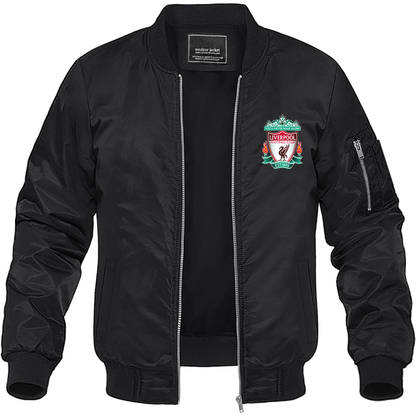 Men's Liverpool Football Club Est.1892 Lightweight Bomber Jacket Windbreaker Softshell Varsity Jacket Coat