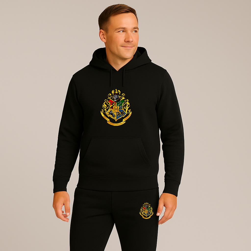 Men's Hogwarts Emblem Harry Potter Movie Hoodie Joggers Set