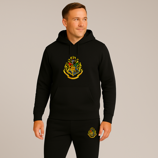 Men's Hogwarts Emblem Harry Potter Movie Hoodie Joggers Set
