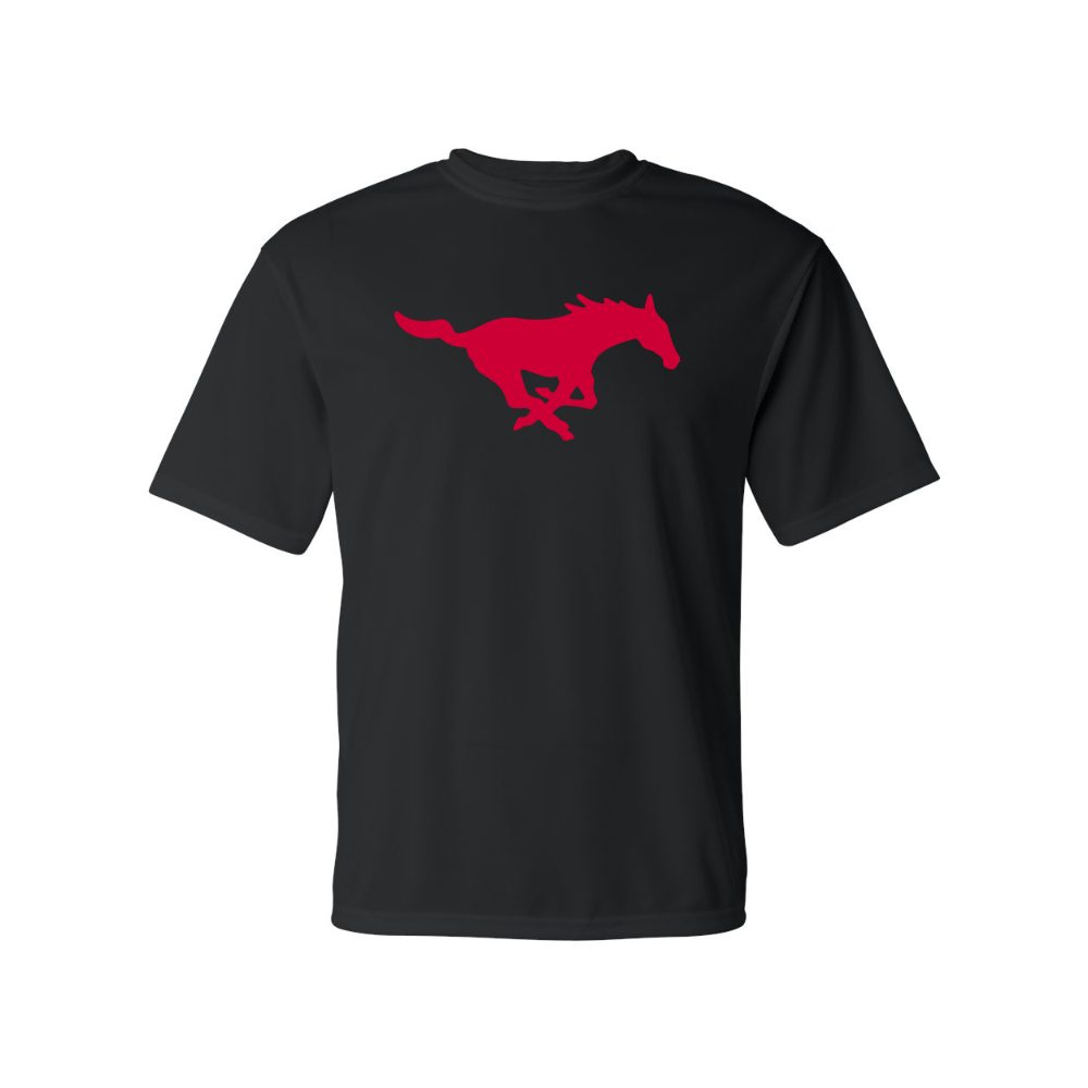 Men's SMU Mustangs Logo Polyester T-Shirt