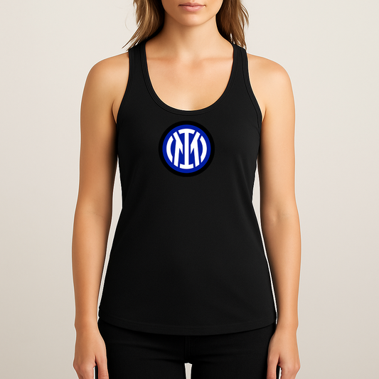 Women's Inter Milan 2025 Soccer Logo Next Level Ideal Racerback Tank