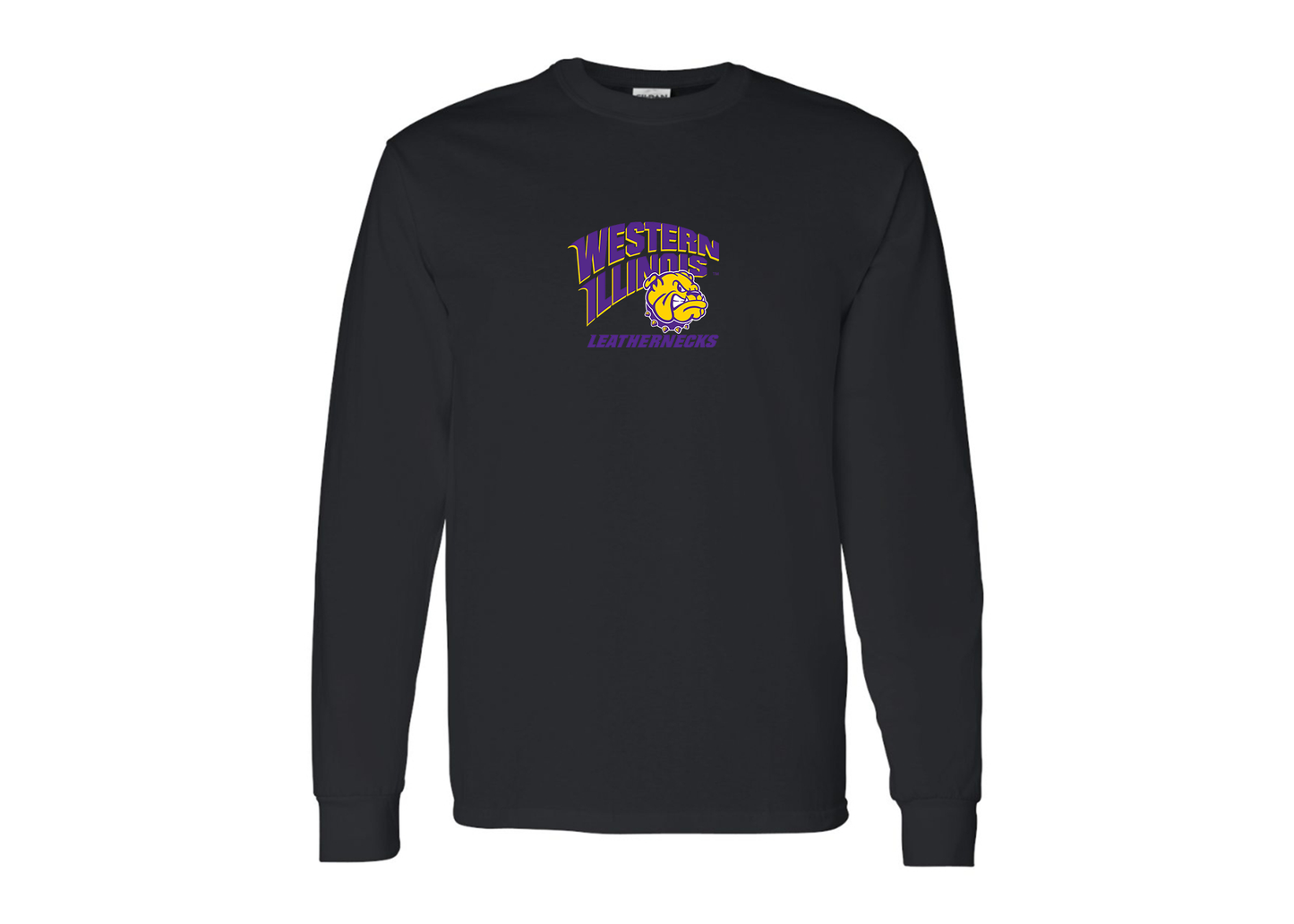 Men's Western Illinois Leathernecks Gildan Heavy Cotton Long Sleeve T-Shirt