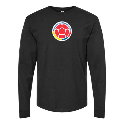 Men's Colombia National Soccer Team Long Sleeve T-Shirt