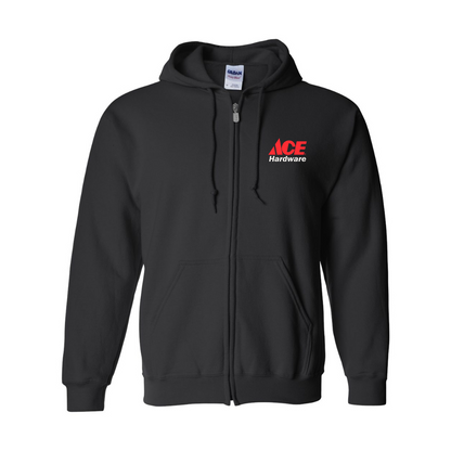 Men's ACE Hardware Logo Gildan  Heavy Blend Full Zip Hooded Sweatshirt