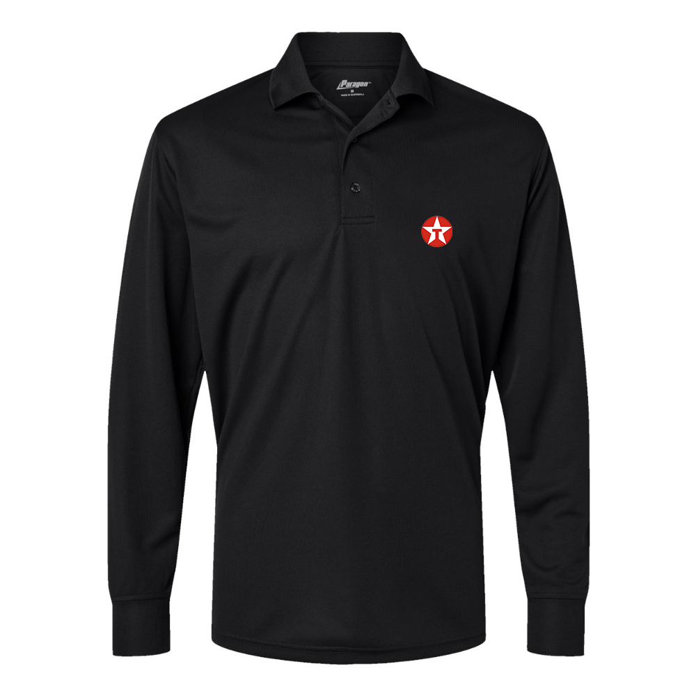 Men's Texaco Logo Paragon Prescott Long Sleeve Polo