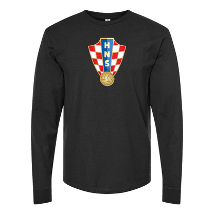 Youth Kids Croatia National Soccer Team Long Sleeve T-Shirt