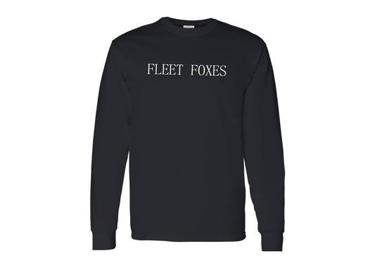 Men's Fleet Foxes Logo Gildan Heavy Cotton Long Sleeve T-Shirt