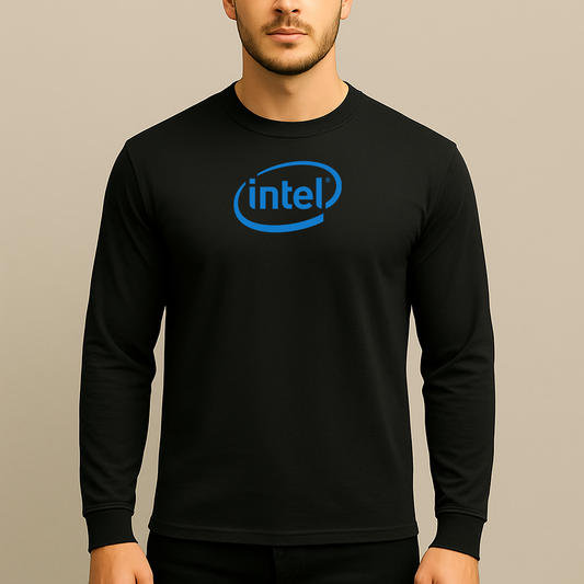 Men's Intel Logo Long Sleeve T-Shirt