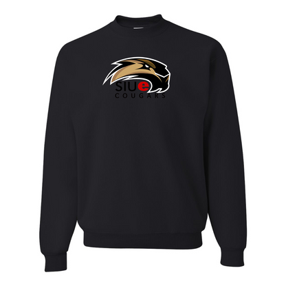 Men's SIU Edwardsville Cougars Logo  JERZEES NuBlend Crewneck Sweatshirt